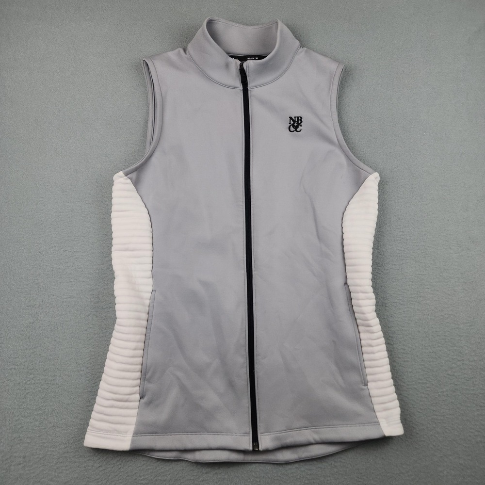 Under Armour ColdGear Jacket Mens Medium Gray Sleeveless Golf Vest NBCC Logo